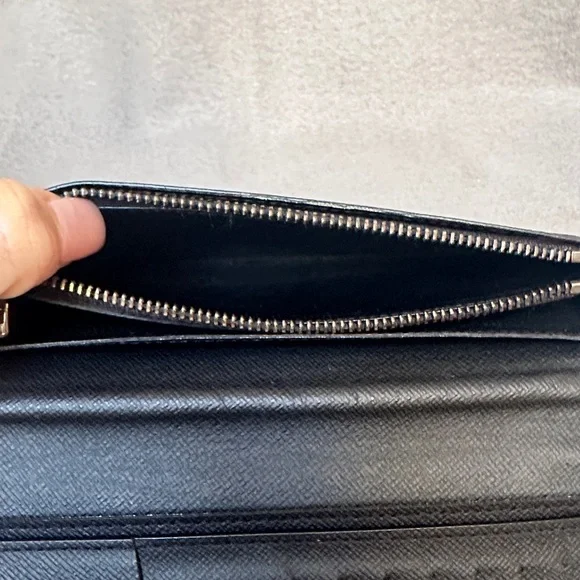 Louis Vuitton Monogram Eclipse Brazza Canvas Long Black Compact Wallet - Picture 8 of 15
